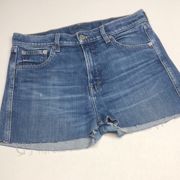 VINTAGE LUCKY BRAND JEAN CUTOFFS  4/27 🍀 - Picture 1 of 9